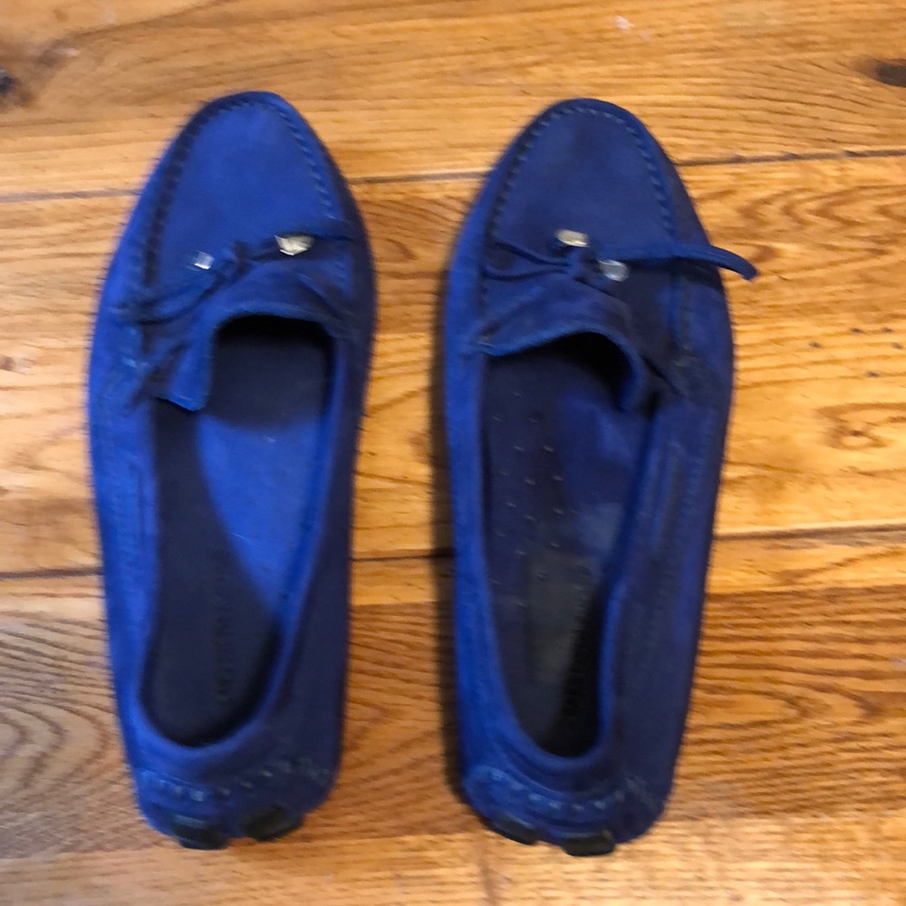 Cobalt blue driving shoes